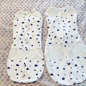 Set of Happiest Baby Sleeppea 5 Second Swaddle Sleep Sack size Medium